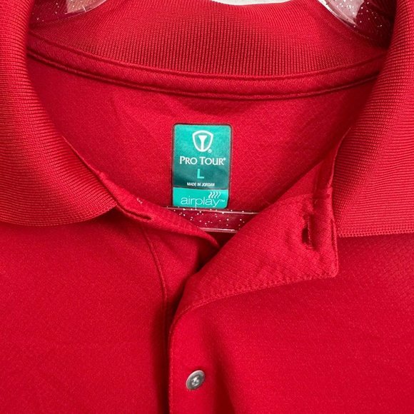 Pro Tour‎ Air Play Red Polo Shirt L - Picture 3 of 4
